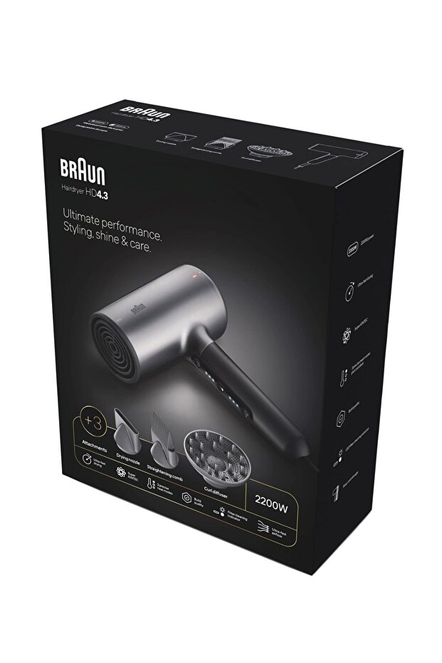 IONTEC BRHD435E HD4.3 - 3 Head 2200W Hair Dryer with Diffuser