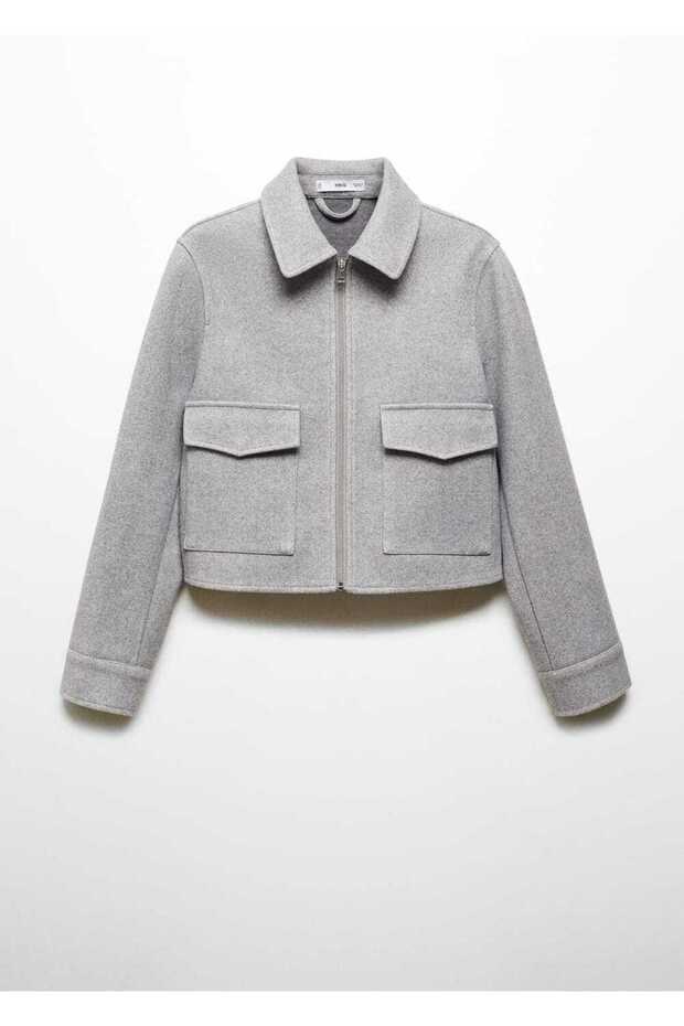 Fermuarlı cepli ceket - 3