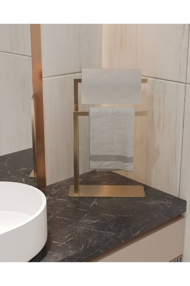 Towel Holder Countertop Paper Hand Towel Holder Home Bathroom Organizer Rustproof Metal No Installation Required