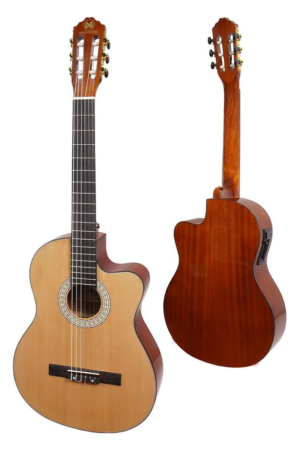 Maxword X47 Profesyonel Masif Ağaç Ekolayzerli Elektro Klasik Gitar Seti 4/4 Üst Segment - 6