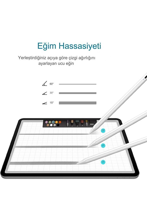 White Apple iPad Pencil Tablet Pen - Ipad7-8-9-10, iPad Air3-4-5, iPad Pro3-4-5-6, iPad Mini Compatible - 3
