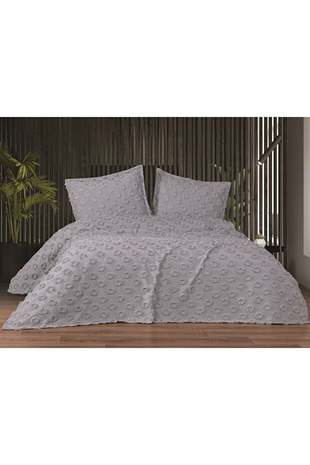Karin 3 Piece Gray Pique Set - Pique Set