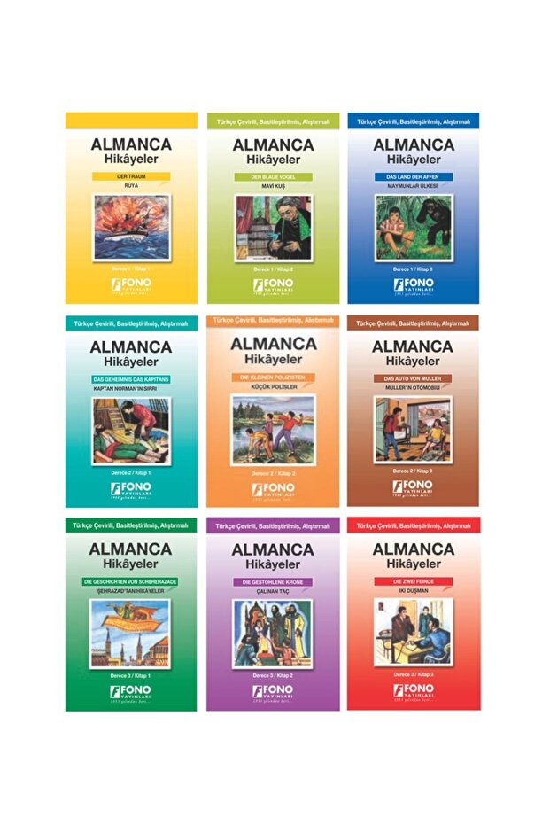 Fono Yayınları Almanca - Türkçe Hikayeler (9 Kitap Set) (derece 1-2-3)