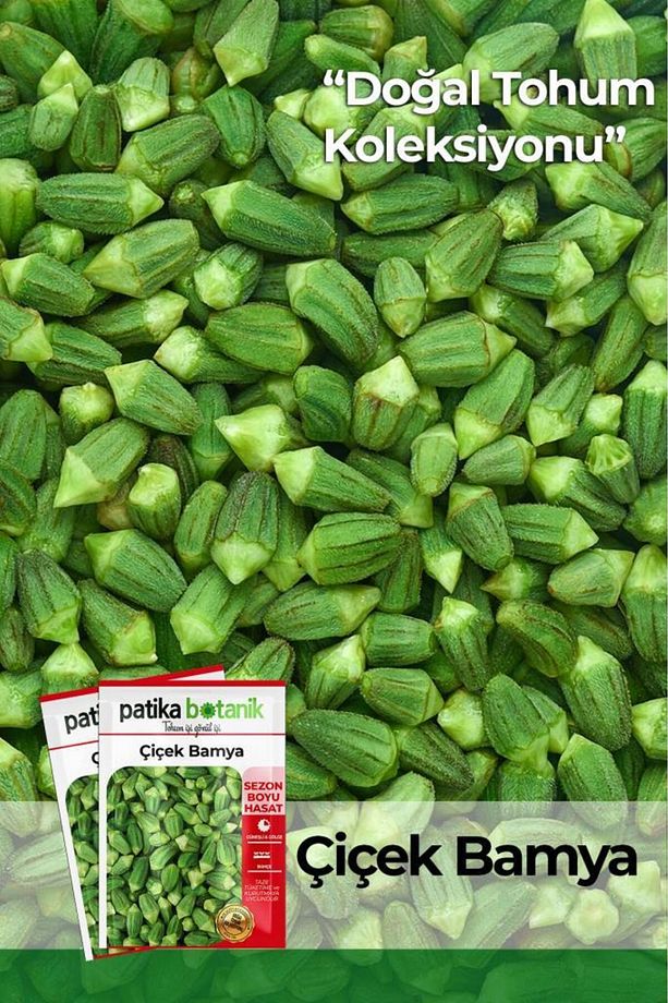 100 Adet Çiçek Bamya Tohumu - 1
