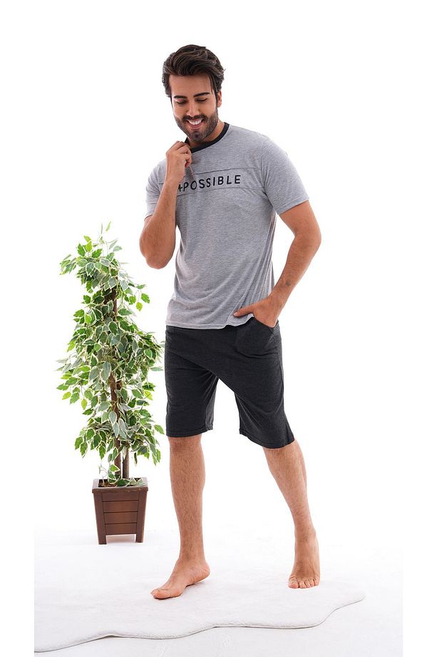Şortlu piajama takım - 5