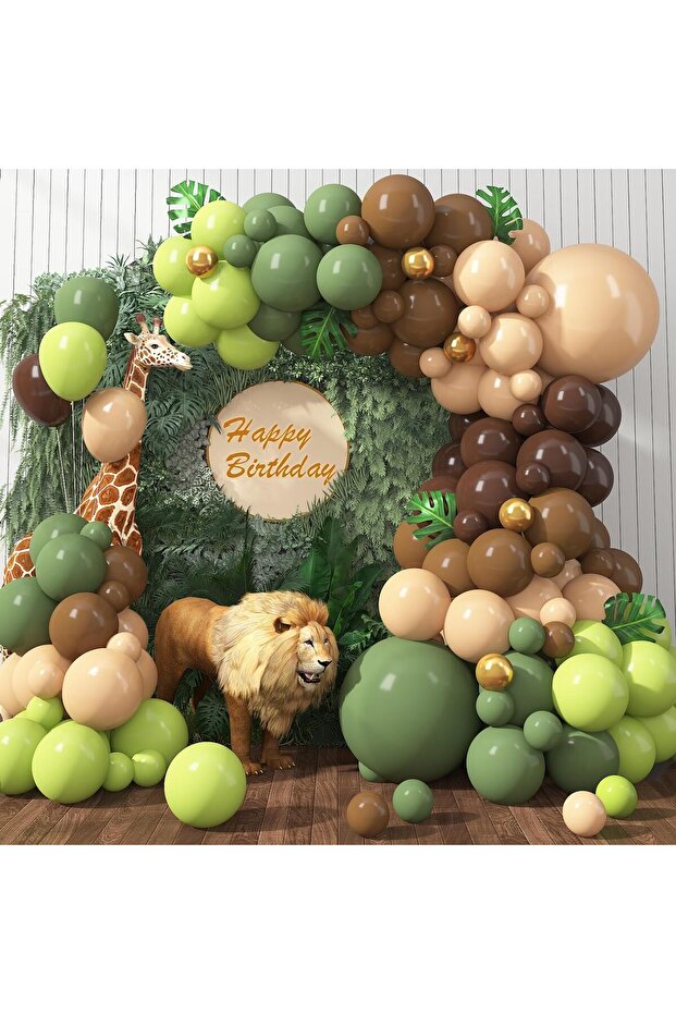 Safari Birthday Concept - 65 Pieces Balloon Chain Set