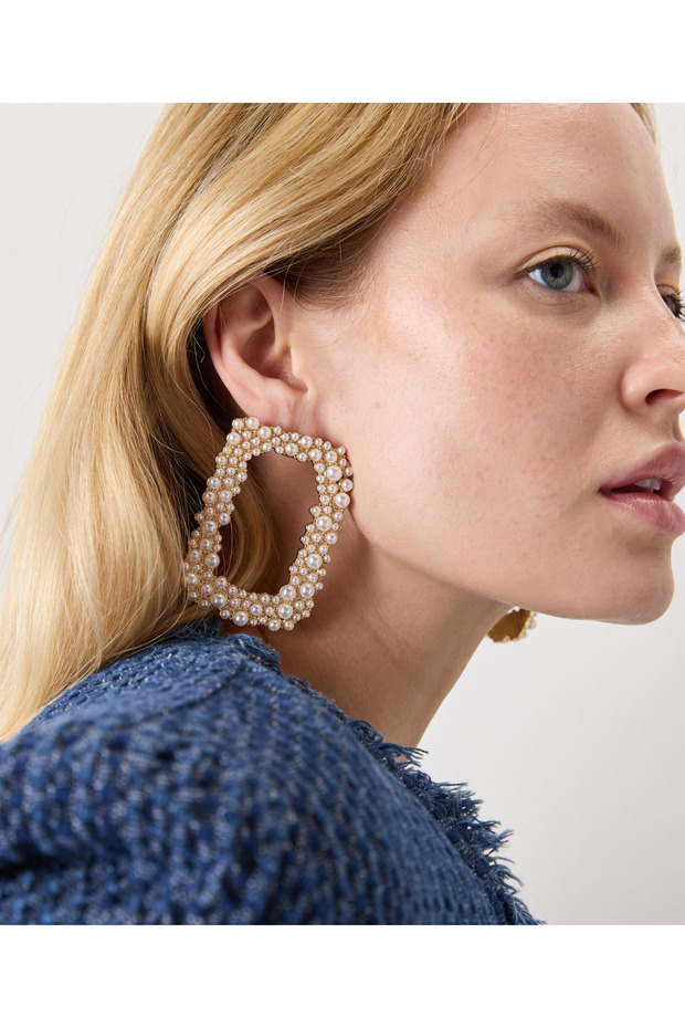 Faux Earrings with Pearls