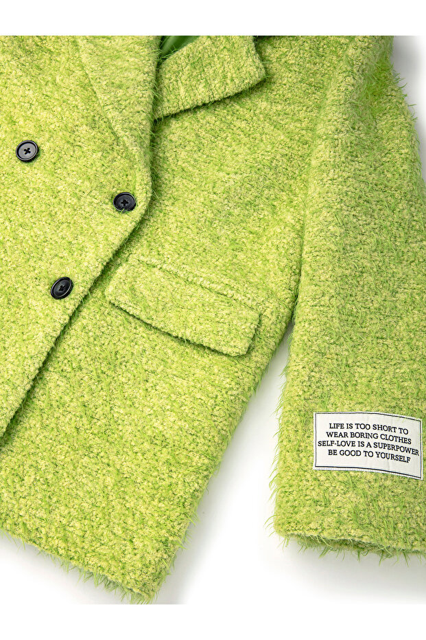 Lime Woven Coat - 7