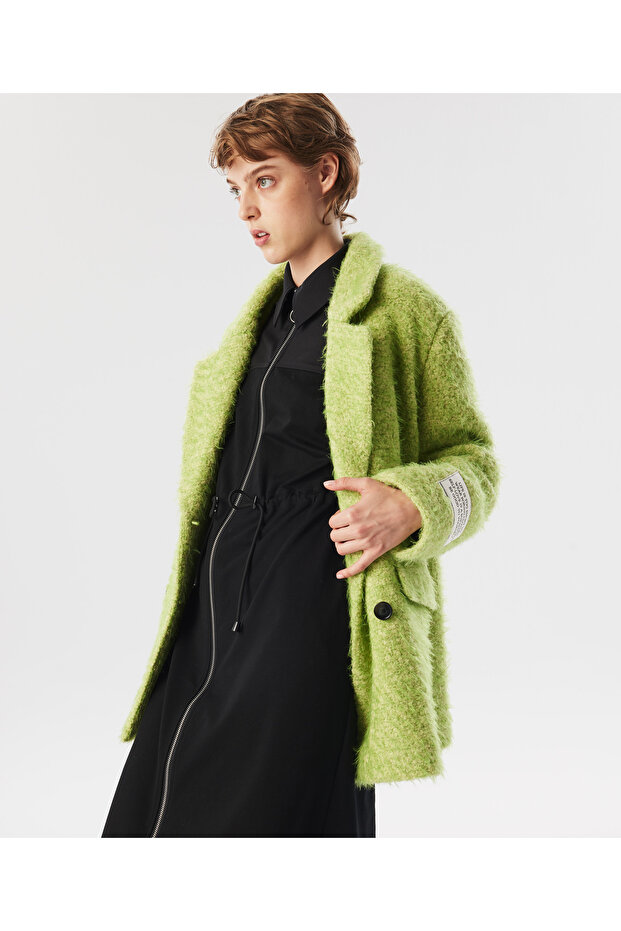 Lime Woven Coat - 3