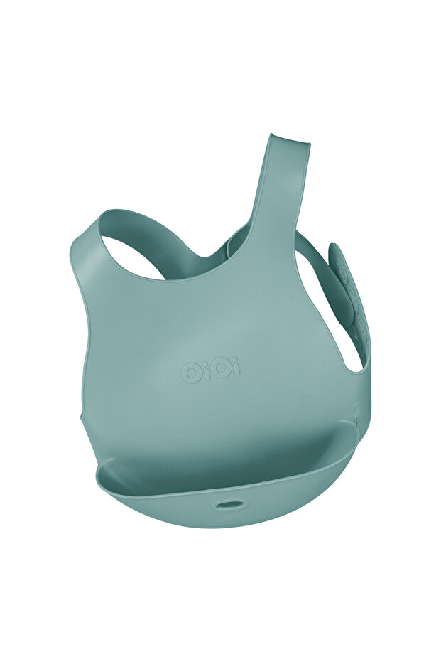 Green Silicone Baby Bib - 6 Months (6 months)