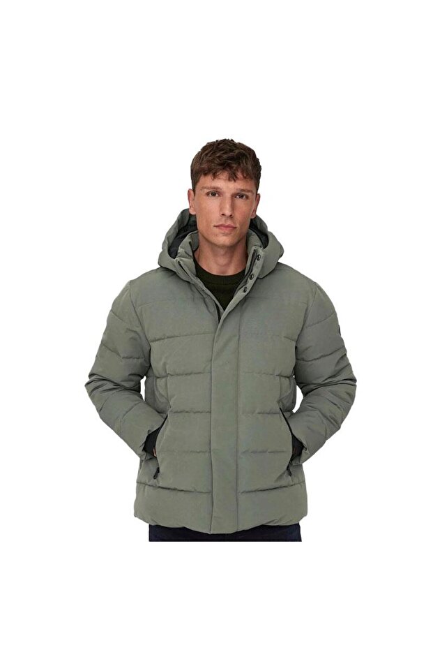 سترة Onscayson Puffa Otw للرجال 22019598 رمادي