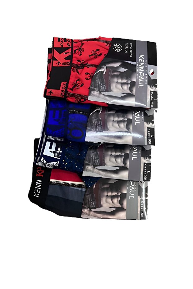 4 Patterned Lycra Boxers - 1