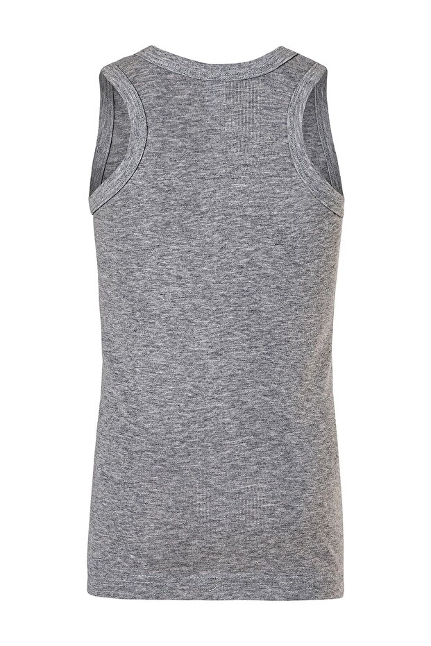 10 Pieces Gray Color Ribbed Children's Athlete Undershirt