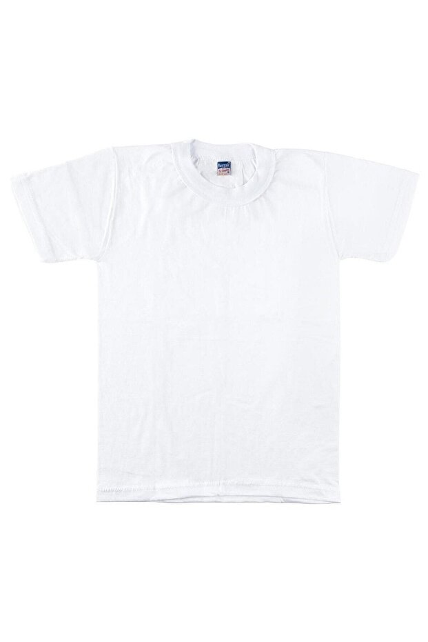 12 Pieces of Boys' Pure Cotton 0-Neck Undershirt