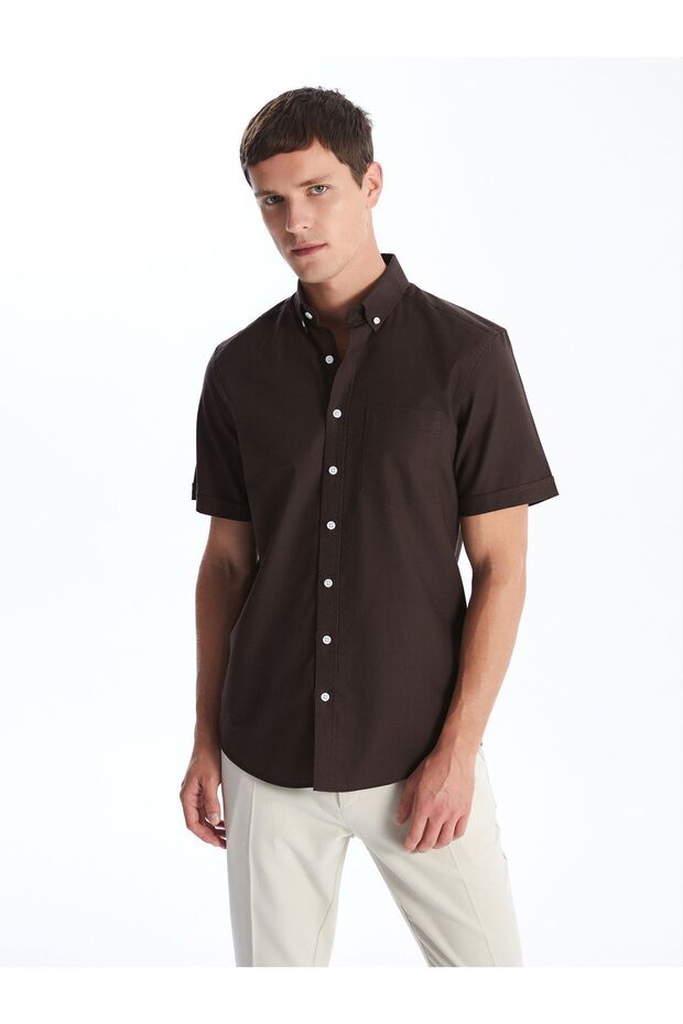 Oxford Men's Shirt - Regular Fit, Short Sleeve