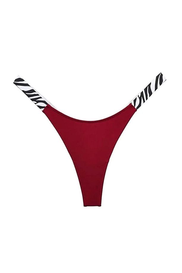 Zebra Desenli Seksi String Külot - 5