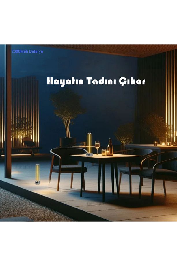Manyetik Masa Lambası Abajur Şarjlı Modern Okuma Işığı 3 Modlu Strip Light Dokunmatik Işık - 9