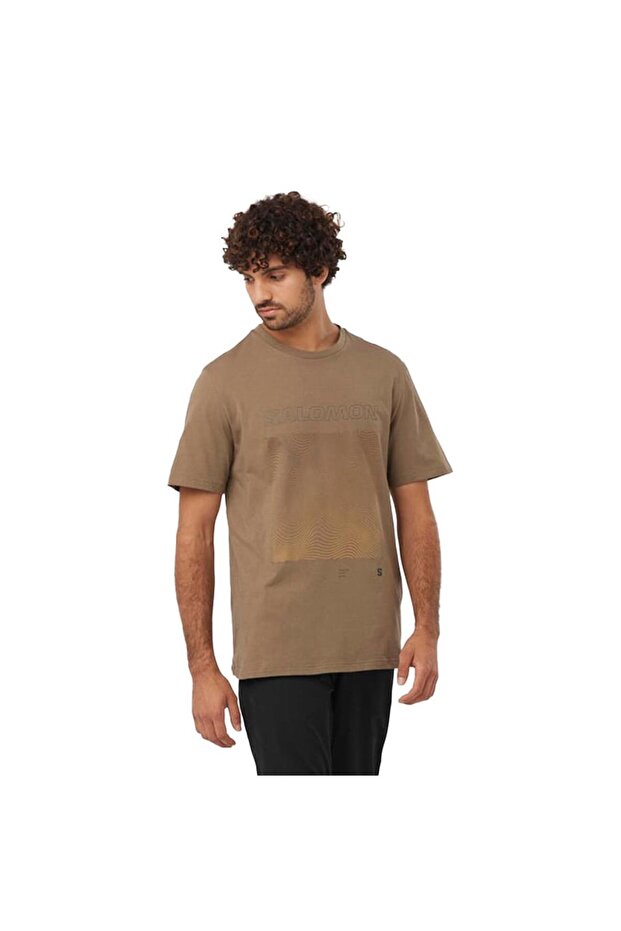 Men's T-shirt - Graphic SS M, LC 2247100 Brown