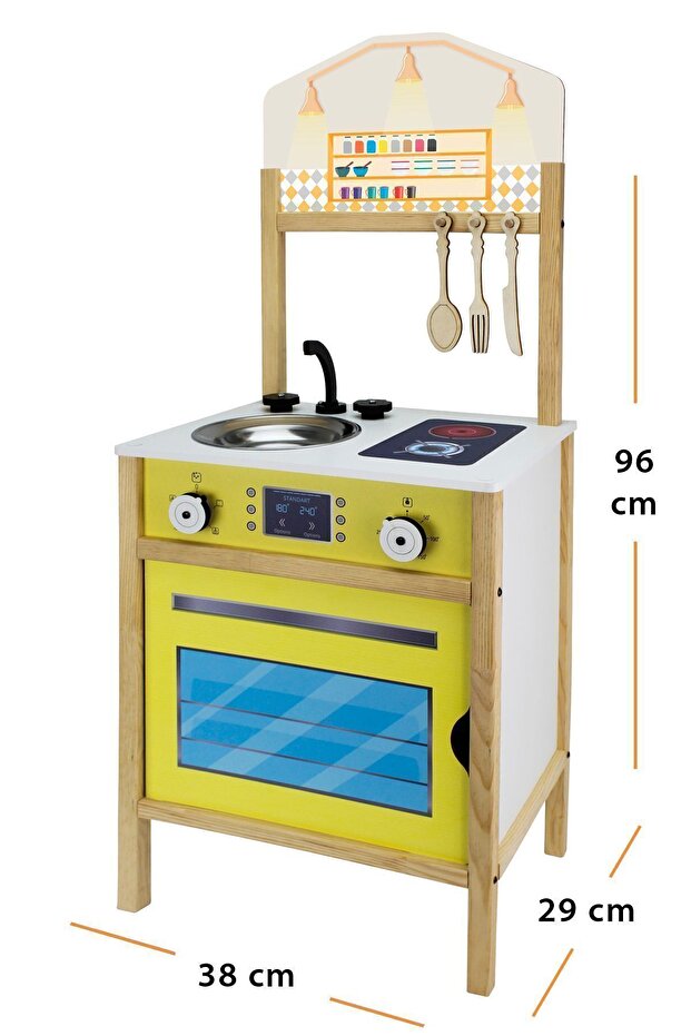Ahşap Oyuncak Mutfak Seti - Sarı - 3