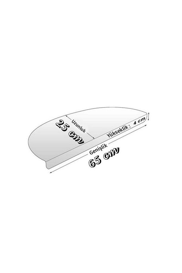 Oval Kendinden Yapışkanlı Tufting Merdiven Basamak Paspası - Açık Gri / Adet Olarak Satılır - 3