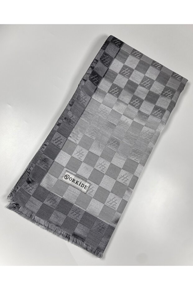 Dama Desen Monogram Şal - 1