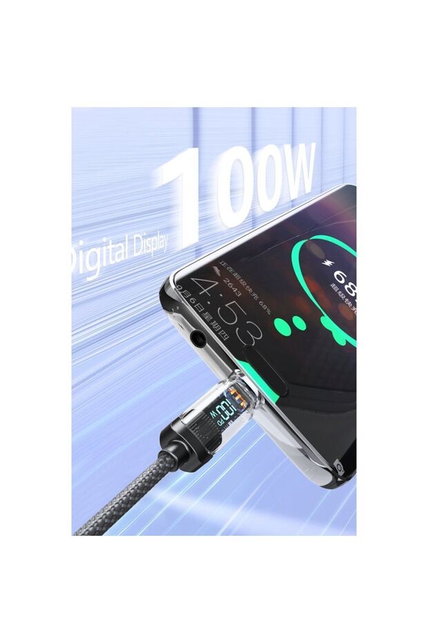 Oppo A33 A54 A55 A72 A73 A74 A76 Hızlı Şarj Kablosu Type-C 100W - 2