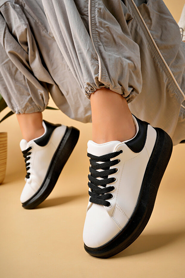 LT101 حذاء رياضي نسائي أبيض أسود أسود