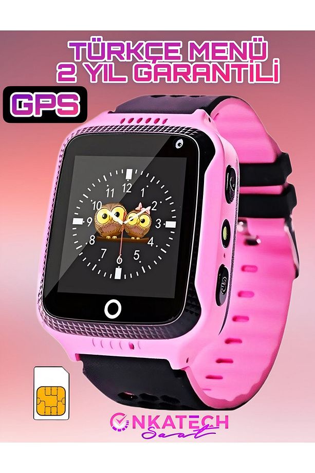 Intermax Gps'li Pembe Renk Akıllı Çocuk Takip Saati ( Btk Kayitli Yerli? Üreti?m) - 1