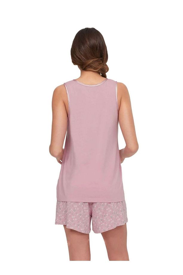 Kadın Sıfır Kol Şortlu Pijama Takımı - 3