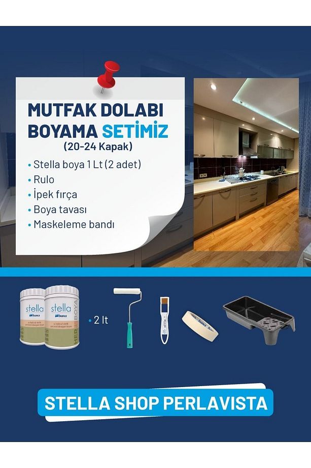 Stella Mutfak Dolabı Boyama Seti (20-24 Kapak) - 1