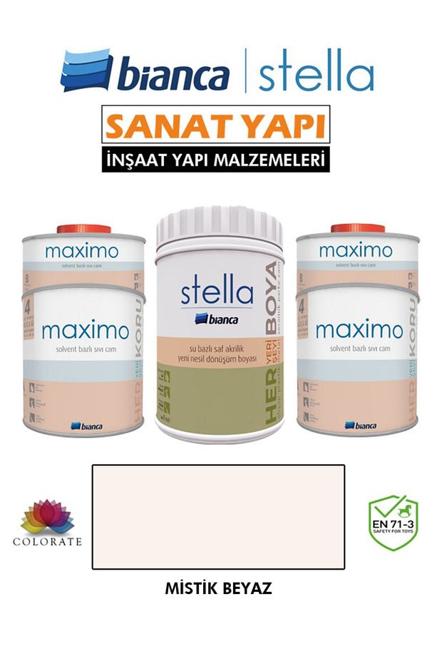 Stella 10-12 M2 Boyama Seti ( 1Lt Boya+ 1Lt Maximo Parlak ) - 1