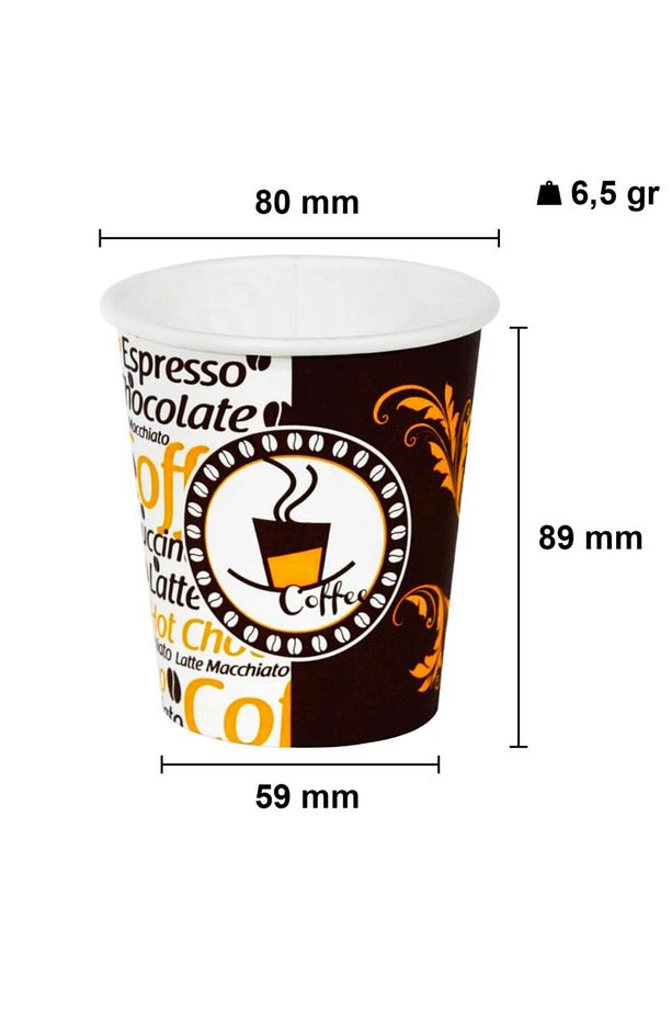 8 Oz Karton Bardak Kahve Çay Kağıt Bardak 250 ml - 200 Adet - 2