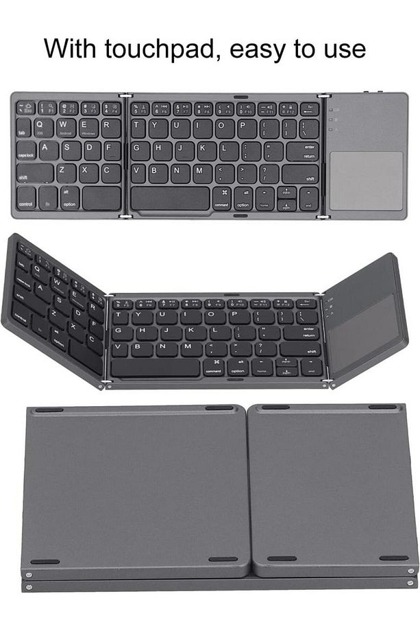 Samsung Galaxy Tab Active 2 SM-T395 Uyumlu Kablosuz Bluetooth TouchPad'li Şarj Edilebilir Katlanabil - 5