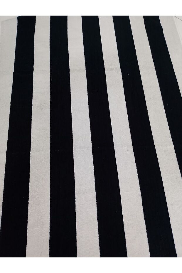 Black Bath Towel Black-White King Size Beach Towel 100X180 900-1000Gr 1 Piece