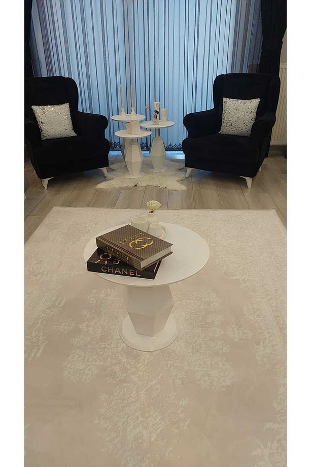 Üçlü Mantar Prizma 2 Adet Zigon 1 Adet Orta Sehpa Seti Mdf Beyaz Gd-mp0302 - 4