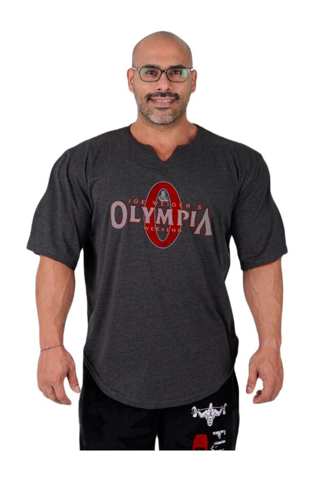 Ragtop Sports T-shirt Olympia Printed Dark Gray
