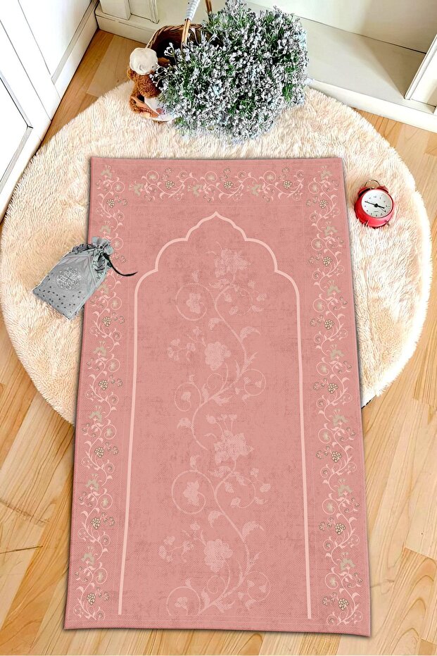 Decorative Digital Printed Black Non-Slip Base Prayer Rug Prayer Rack 75x120