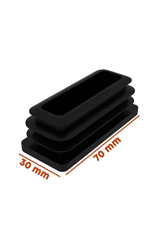 30x70 Mm Plastic Rectangular Interlocking Profile Plug (box) (4 Pieces) - 5