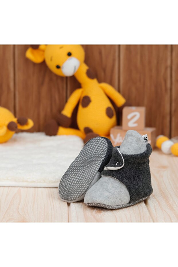 Botki dziecięce z bawełny organicznej, podeszwa antypoślizgowa, bawełniane kapcie noworodkowe Buty do domowego przedszkola - 4