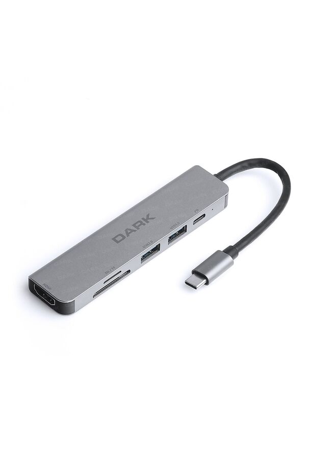 Usb 3.1 Type-c 6 In 1 Hdmi Tf Sd Kart Okuyucu Usb 3.0 & Usb 2.0 / Usb Pd Dönüştürücü Çevirici Hub - 2