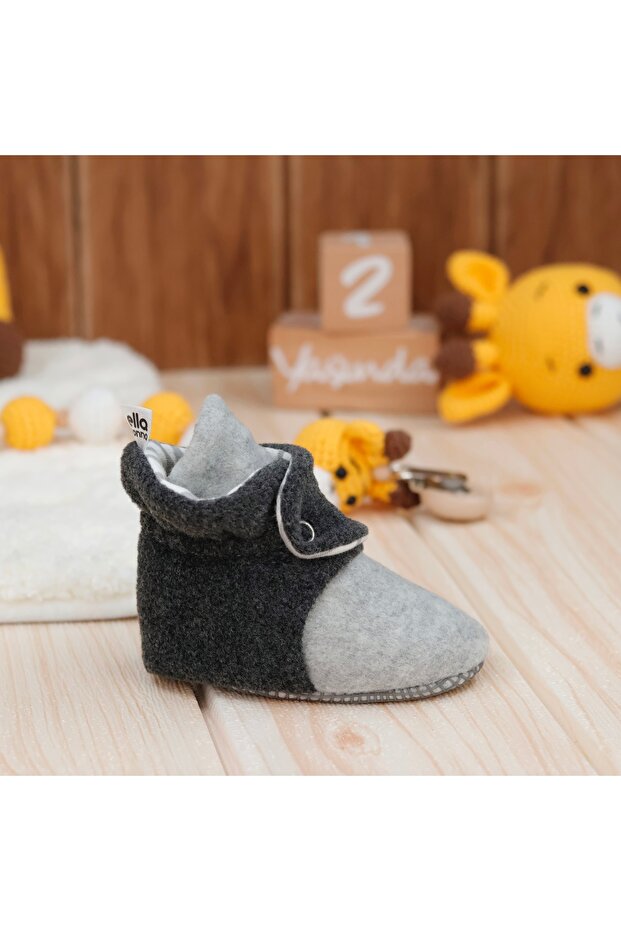 Botki dziecięce z bawełny organicznej, podeszwa antypoślizgowa, bawełniane kapcie noworodkowe Buty do domowego przedszkola - 6