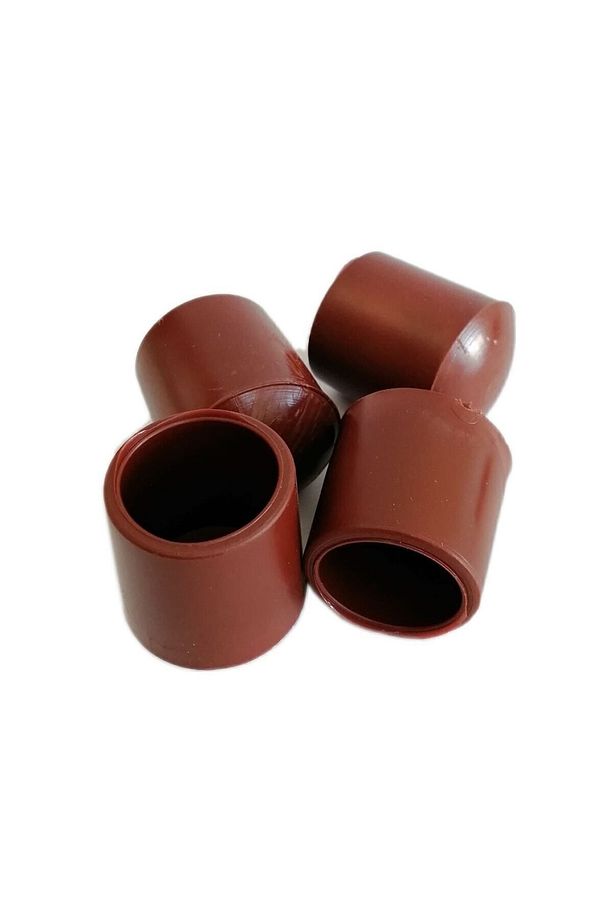 25 Mm Pvc Sandalye Profil Ayak Pabucu Sessiz Yumuşak - Kahve(4 Adet) - 1