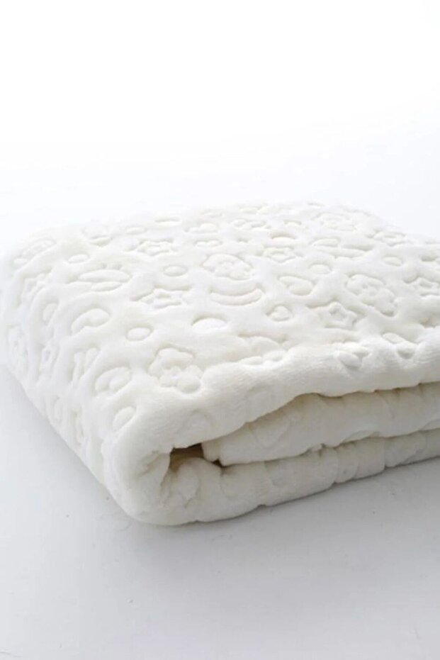 Embossed Thick (600Gr) Plush Baby Blanket 100X120 cm