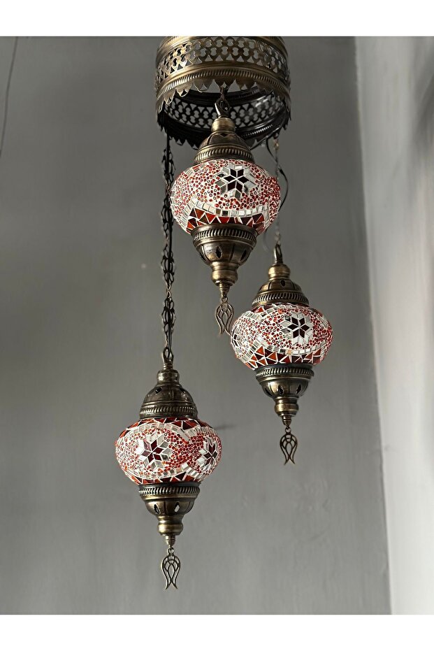 Otantik El Yapımı Mozaik Avize - 6