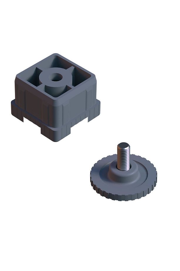 40x40 Gizli Ayarlı Rotil Ayak Takımı (gri) - 2