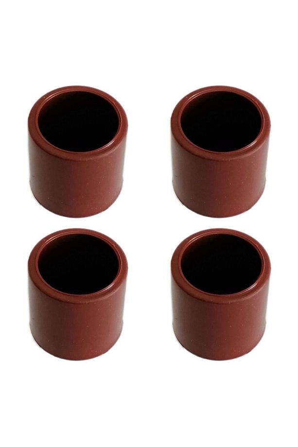 21 Mm Pvc Sandalye Ahşap Ayak Pabucu Sessiz Yumuşak - Kahve(4 ADET) - 2