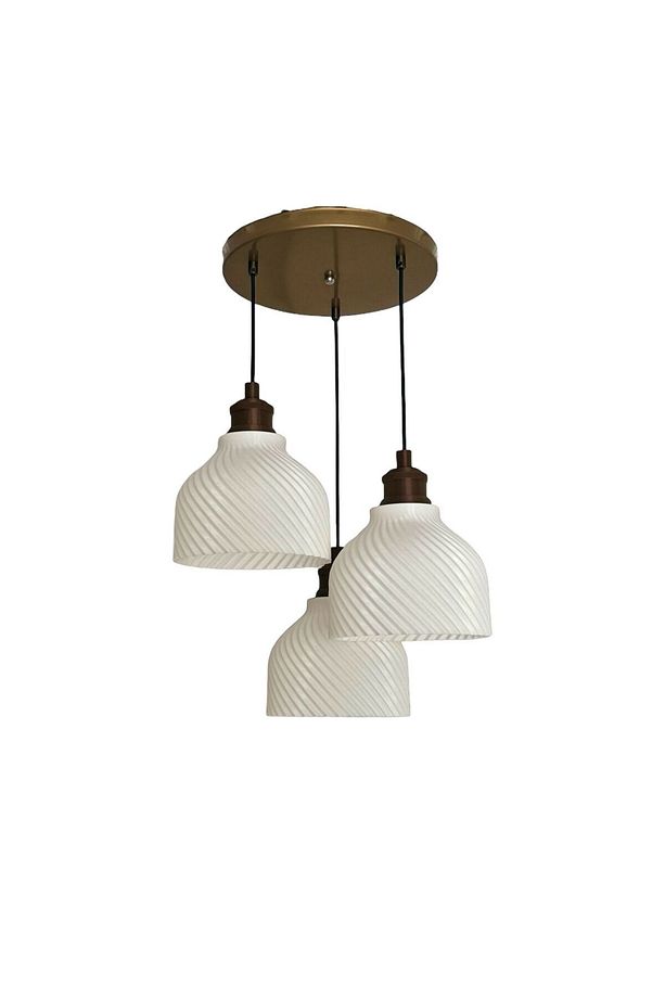 Elegan 3'lü Avize -Eskitme Modern Sarkıt Mutfak Oturma Odası Salon Sarkıt Avize - 2