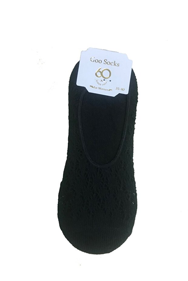 3 Pairs Black Color Mesh Ballerina Socks