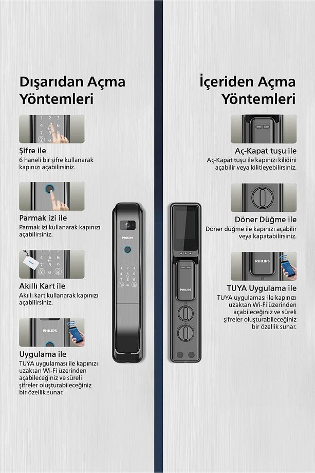 Akıllı Kilit Ddl303 , Kameralı, Ekranlı, Uzaktan Açılabilir, Süreli Şifre Ayarlanabilen - 3