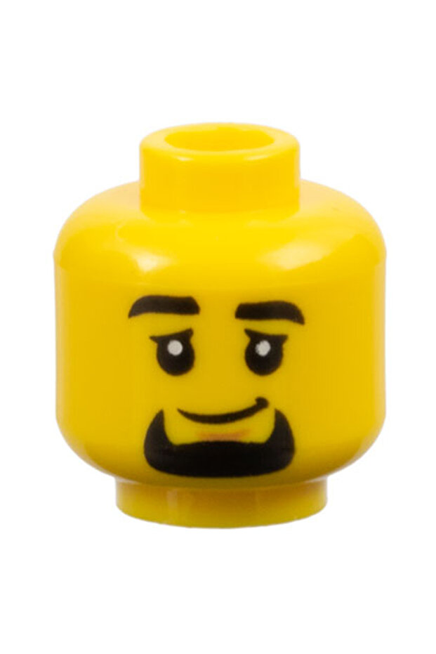 Accessory Custom Minifigure Minifigure Head Yellow Head Brown Black Goat Bearded Man